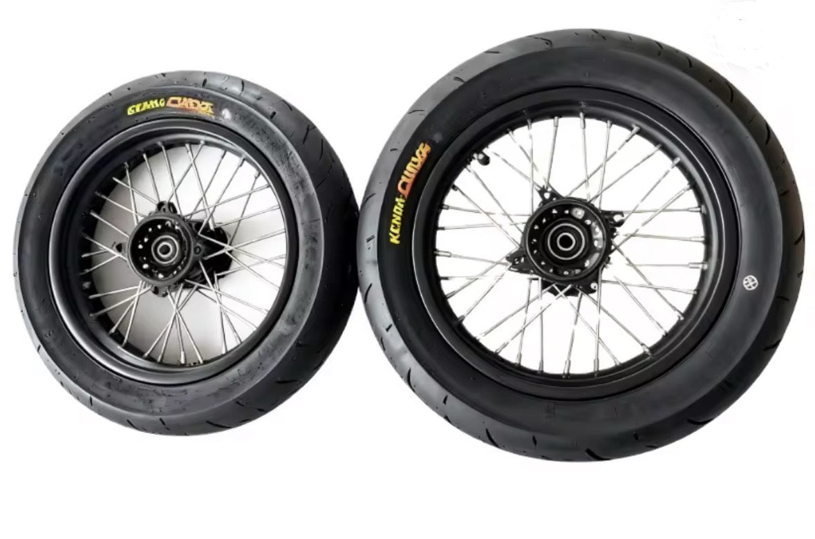 ETM/MotoTec Supermoto Wheel Set